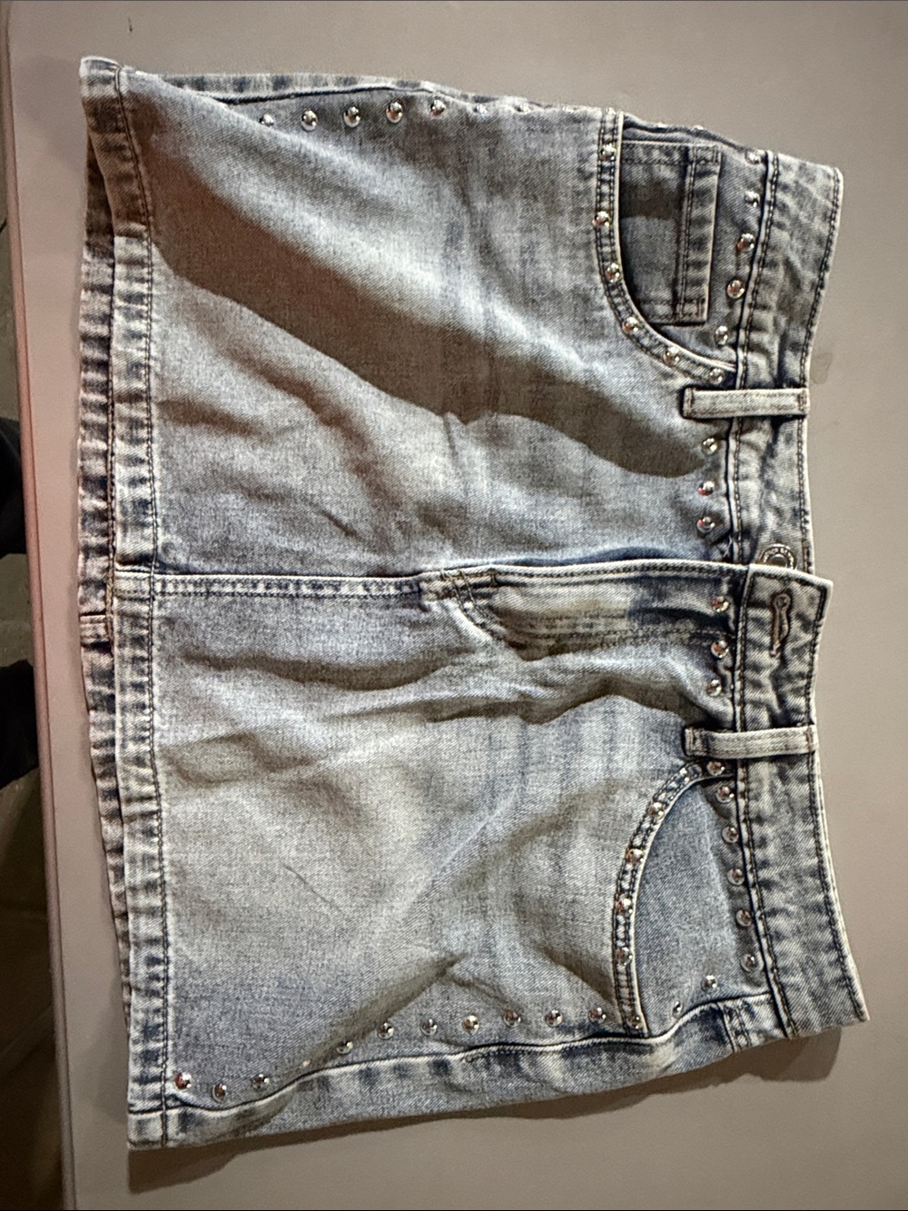 Urban Outfitters Light Blue Studded Denim Shorts